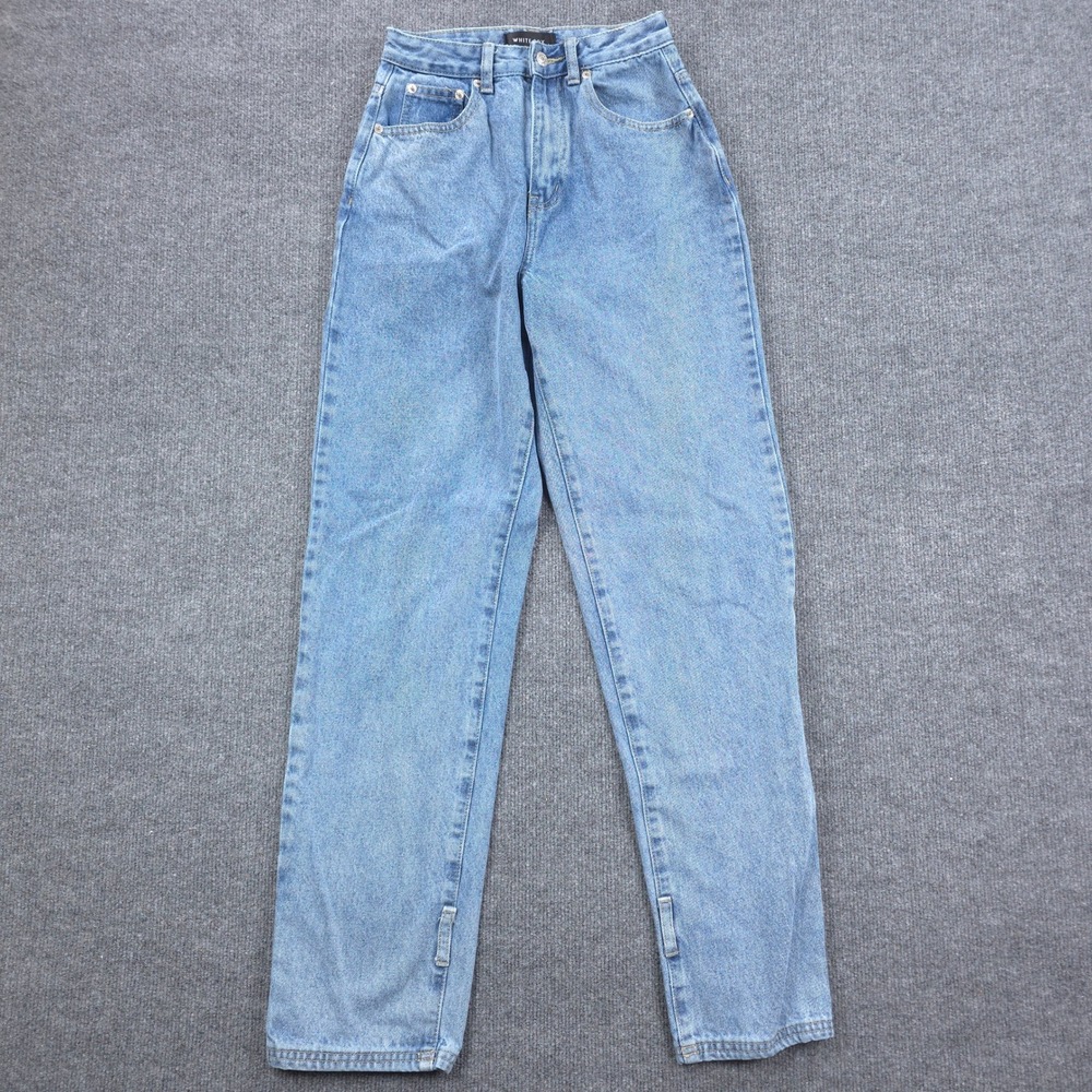 White‎ Fox Jeans Womens XS Straight Leg Blue Cotton Denim Casual Everyday Pants